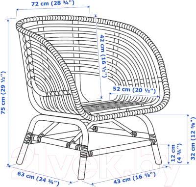 Кресло Ikea  Бускбу 304.429.64 фото-7