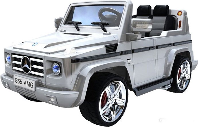 Детский электромобиль Baby Maxi Mercedes-Benz G55 AMG Silver Paint LUX - фото1